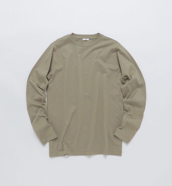 SHIPS「SHIPS: 抗菌・防臭 NANO-FINE(R) ハイゲージ クルーネック Tシャツ (ロンT)」|Tシャツ・カットソー|オリーブ