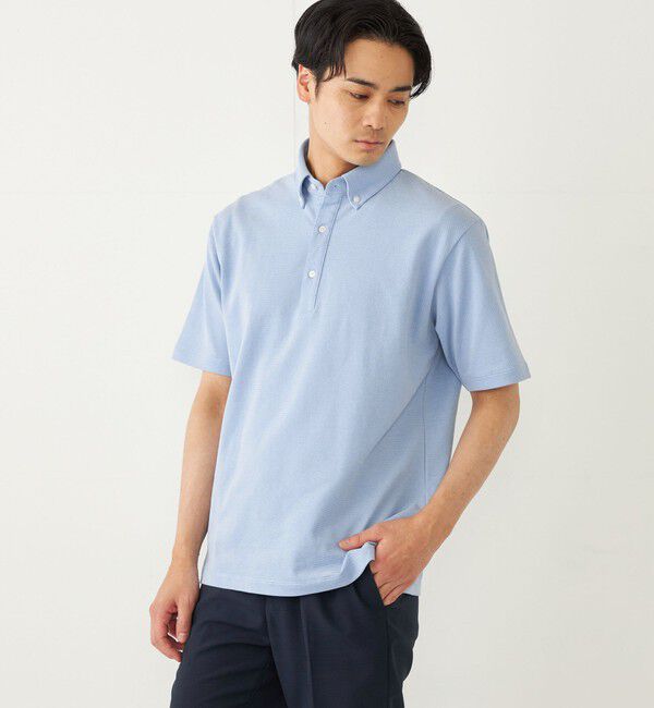 SHIPS Colors 「SHIPS Colors: 〈吸水速乾〉カノコ ボタンダウン 半袖 ポロシャツ」|ポロシャツ|