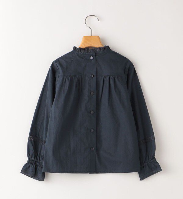 SHIPS KIDS「SHIPS KIDS:100～130cm / レース ピンタック 長袖 ブラウス」|シャツ・ブラウス|