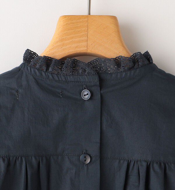 SHIPS KIDS「SHIPS KIDS:100～130cm / レース ピンタック 長袖 ブラウス」|シャツ・ブラウス|