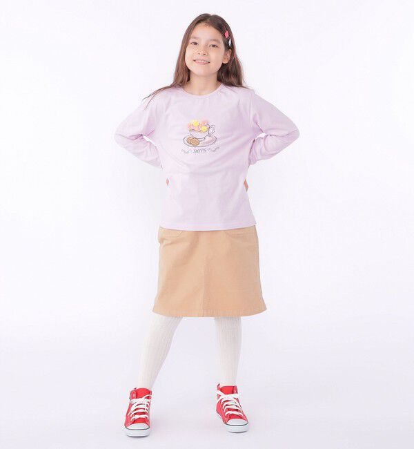 SHIPS KIDS「SHIPS KIDS:140～150cm / アフタヌーンティー モチーフ 長袖 TEE」|Tシャツ・カットソー|