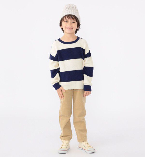 SHIPS KIDS「SHIPS KIDS:100～130cm /〈手洗い可能〉畔 ボーダー ニット」|ニット・セーター|