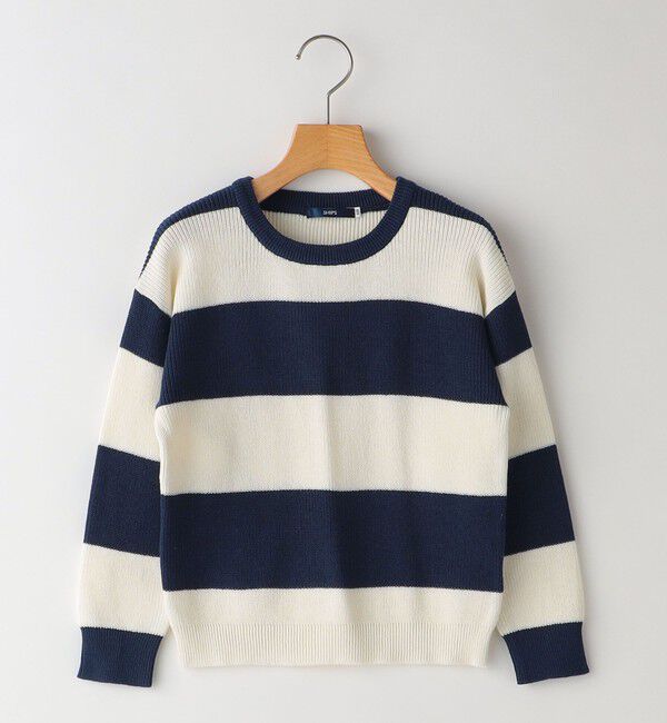 SHIPS KIDS「SHIPS KIDS:100～130cm /〈手洗い可能〉畔 ボーダー ニット」|ニット・セーター|