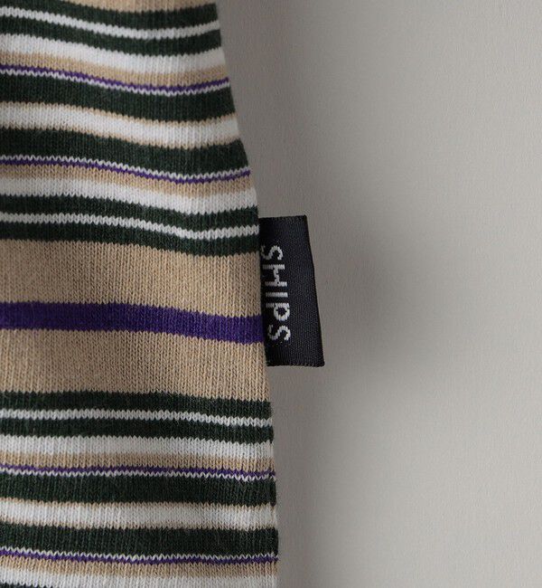 SHIPS KIDS「SHIPS KIDS:100～130cm / マルチ ボーダー 長袖 TEE」|Tシャツ・カットソー|
