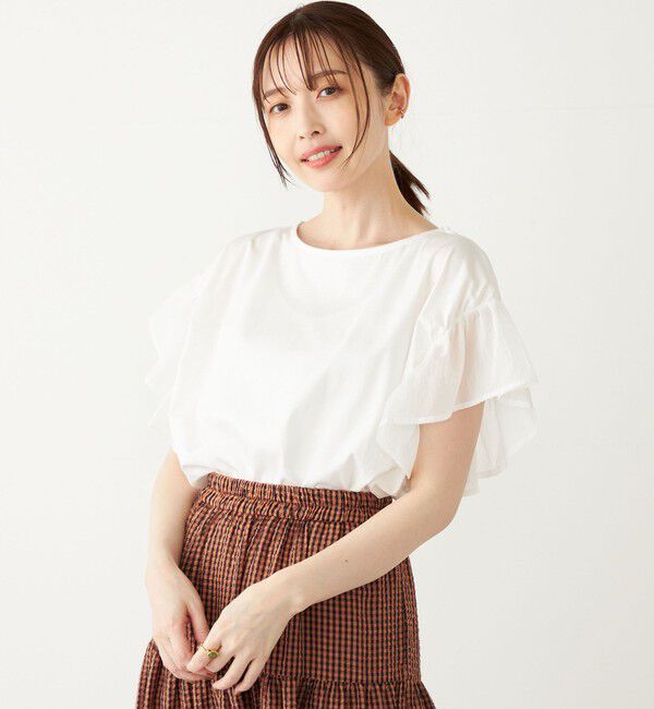 SHIPS Colors 「《予約》【WEB限定】SHIPS Colors:〈手洗い可能〉シルケット 天竺 オーバー トップス◆」|Tシャツ・カットソー|