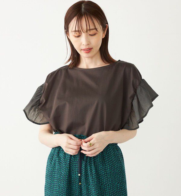 SHIPS Colors 「《予約》【WEB限定】SHIPS Colors:〈手洗い可能〉シルケット 天竺 オーバー トップス◆」|Tシャツ・カットソー|