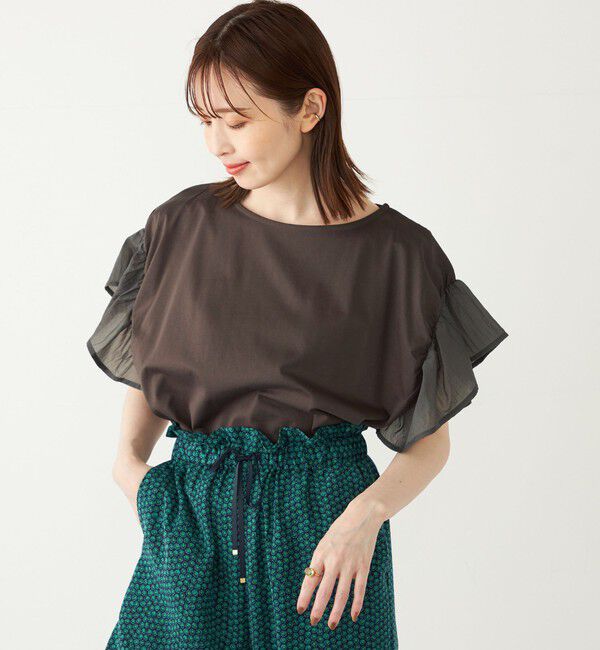 SHIPS Colors 「《予約》【WEB限定】SHIPS Colors:〈手洗い可能〉シルケット 天竺 オーバー トップス◆」|Tシャツ・カットソー|