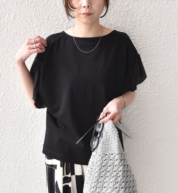 SHIPS Colors 「《予約》【WEB限定】SHIPS Colors:〈手洗い可能〉シルケット 天竺 オーバー トップス◆」|Tシャツ・カットソー|