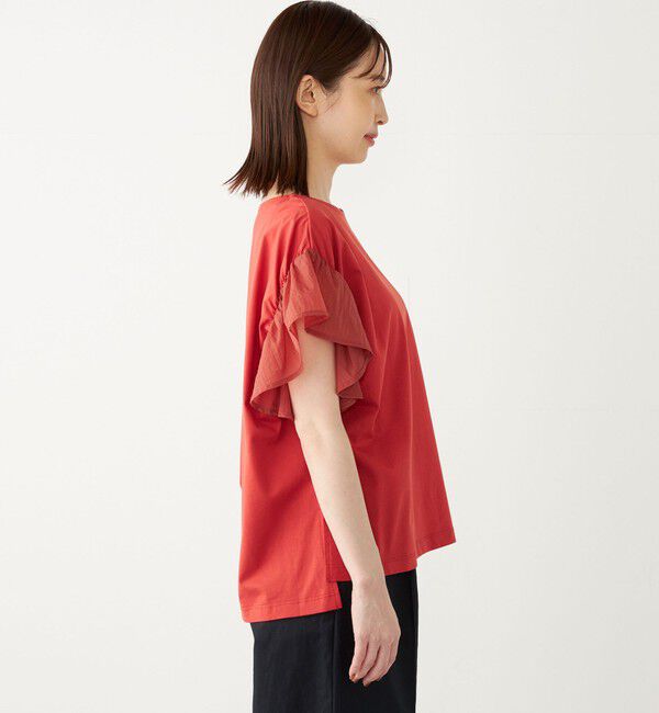 SHIPS Colors 「《予約》【WEB限定】SHIPS Colors:〈手洗い可能〉シルケット 天竺 オーバー トップス◆」|Tシャツ・カットソー|