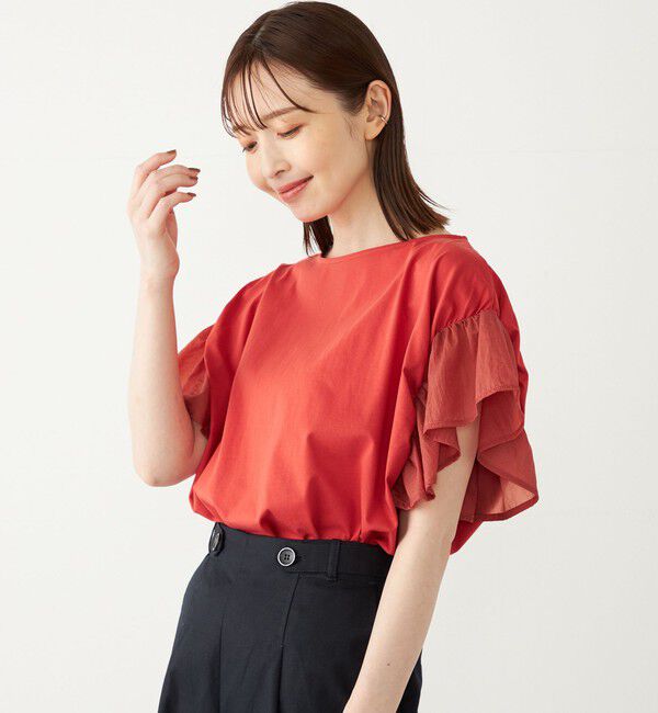 SHIPS Colors 「《予約》【WEB限定】SHIPS Colors:〈手洗い可能〉シルケット 天竺 オーバー トップス◆」|Tシャツ・カットソー|