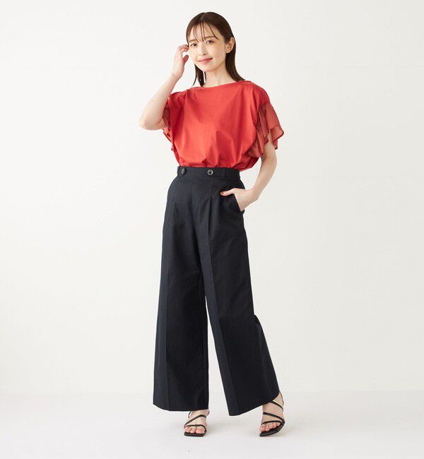 SHIPS Colors 「《予約》【WEB限定】SHIPS Colors:〈手洗い可能〉シルケット 天竺 オーバー トップス◆」|Tシャツ・カットソー|