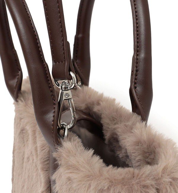 SHIPS Colors 「SHIPS Colors:フェイクファー 配色 トート バッグ◇」|トートバッグ|