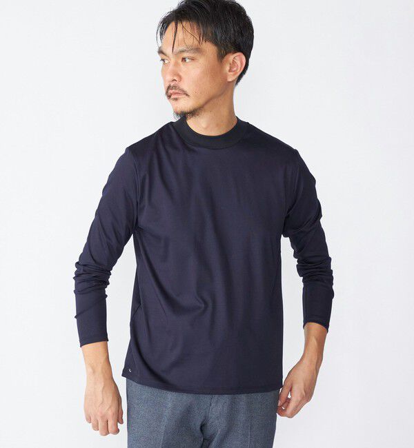 SHIPS「SHIPS: ALBINI モックネック ロングスリーブ Tシャツ」|Tシャツ・カットソー|