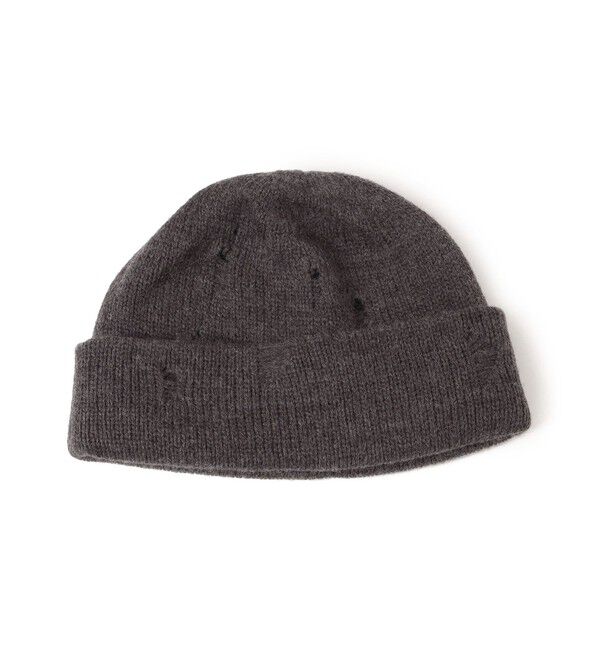 SHIPS Colors 「SUBLIME:〈手洗い可能〉ブロークン ホールガーメント ワッチキャップ」|ニット帽|ダークグレー