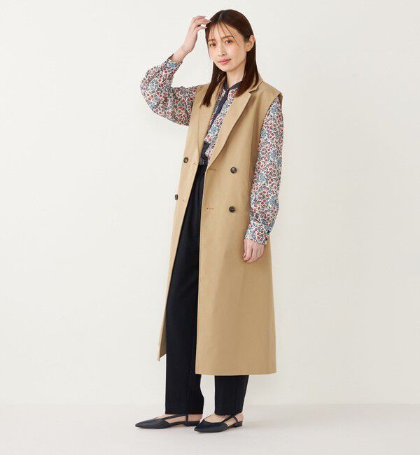 SHIPS Colors 「SHIPS Colors:〈手洗い可能〉トレンチ 2WAY ジレ ワンピース」|ジャンパースカート|