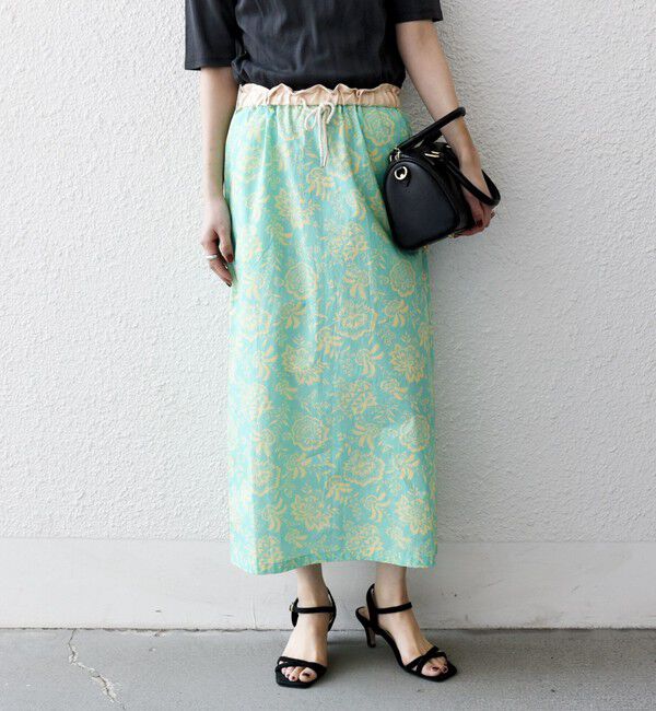 SHIPS any「SHIPS any:〈洗濯機可能〉Les Olivades ボタニカル プリント Iライン イージー スカート」|スカート|