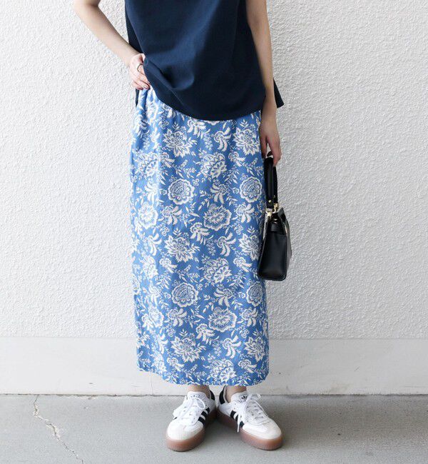 SHIPS any「SHIPS any:〈洗濯機可能〉Les Olivades ボタニカル プリント Iライン イージー スカート」|スカート|