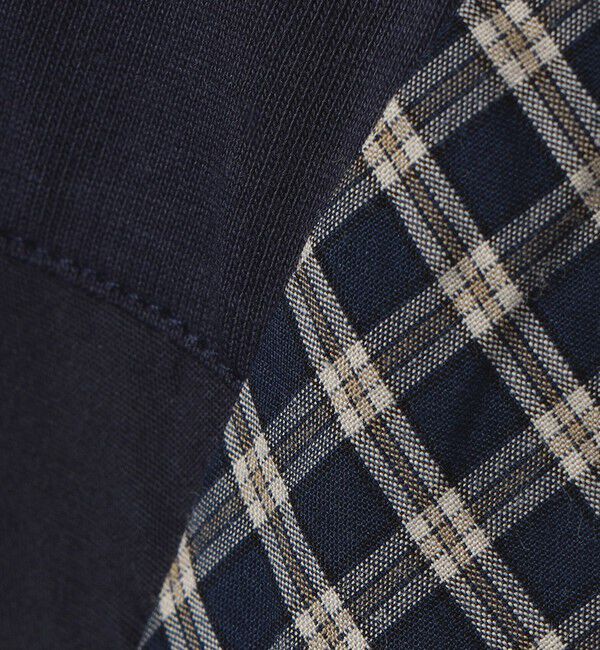 SHIPS KIDS「SHIPS KIDS:100～130cm / チェック 切替 半袖 TEE」|Tシャツ・カットソー|