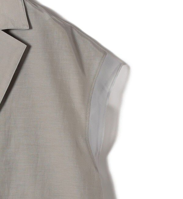 SHIPS for women「【WEB限定】〈手洗い可能〉シアー コンビ テーラード ベスト」|ベスト・ジレ|