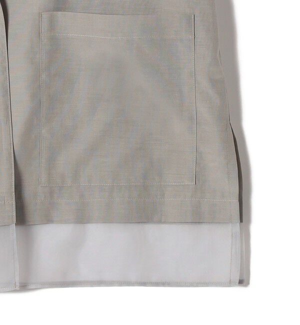 SHIPS for women「【WEB限定】〈手洗い可能〉シアー コンビ テーラード ベスト」|ベスト・ジレ|