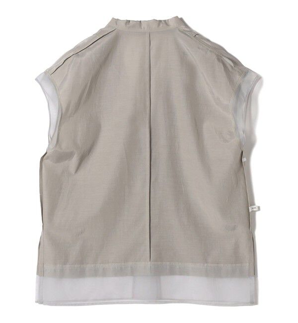 SHIPS for women「【WEB限定】〈手洗い可能〉シアー コンビ テーラード ベスト」|ベスト・ジレ|