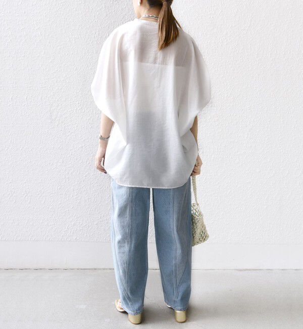 SHIPS for women「〈手洗い可能〉袖 ギャザー ドルマン ブラウス」|シャツ・ブラウス|