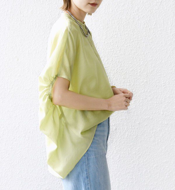 SHIPS for women「〈手洗い可能〉袖 ギャザー ドルマン ブラウス」|シャツ・ブラウス|