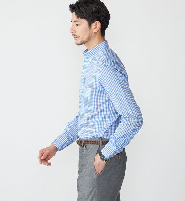 SHIPS「SHIPS: イタリアン ボタンダウン パナマ ギンガムチェック シャツ」|シャツ・ブラウス|