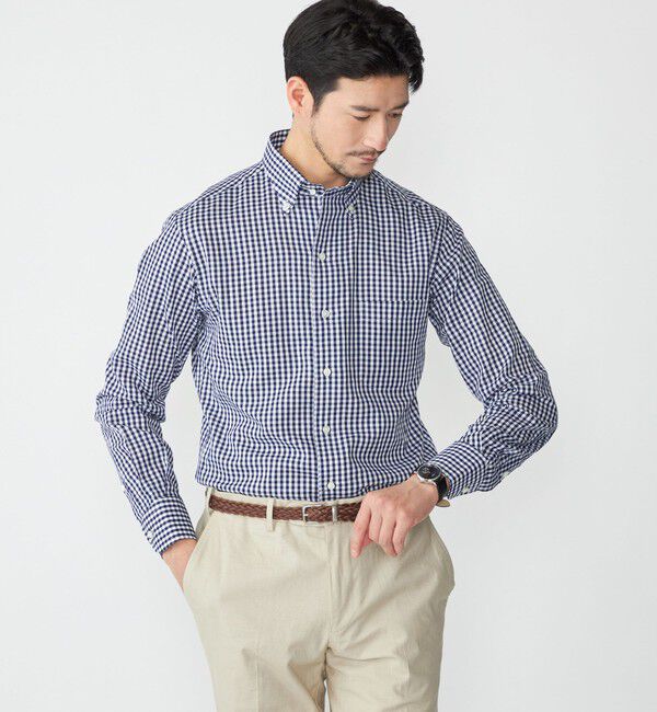 SHIPS「SHIPS: イタリアン ボタンダウン パナマ ギンガムチェック シャツ」|シャツ・ブラウス|