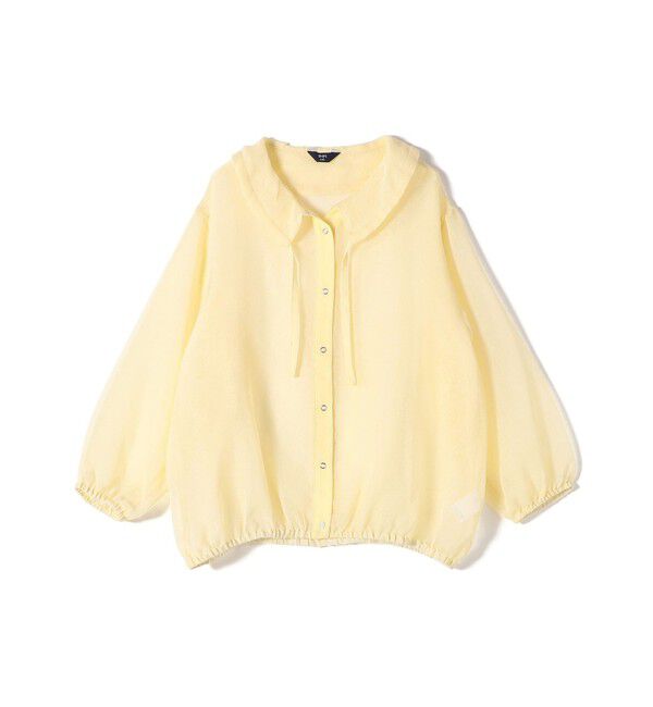 SHIPS Colors 「SHIPS Colors:〈手洗い可能〉シアー リネンライク アノラック シャツ」|シャツ・ブラウス|イエロー