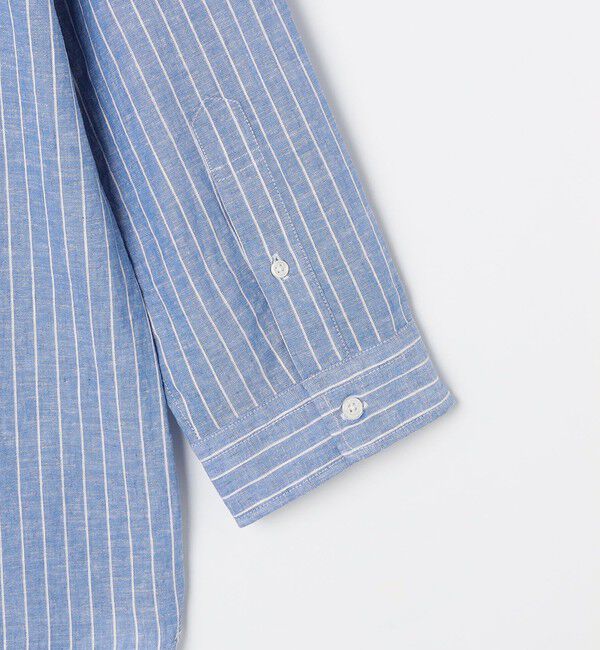 SHIPS any「SHIPS any: コットン/リネン ストライプ 7分袖 レギュラー シャツ◇◇」|シャツ・ブラウス|