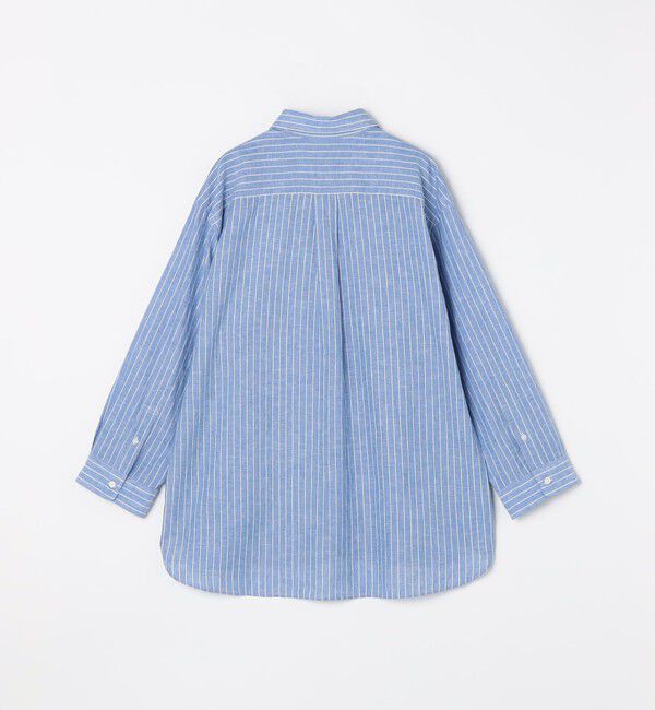 SHIPS any「SHIPS any: コットン/リネン ストライプ 7分袖 レギュラー シャツ◇◇」|シャツ・ブラウス|