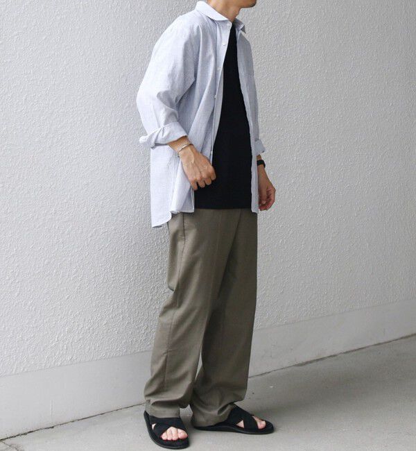 SHIPS any「SHIPS any: コットン/リネン ストライプ 7分袖 レギュラー シャツ◇◇」|シャツ・ブラウス|