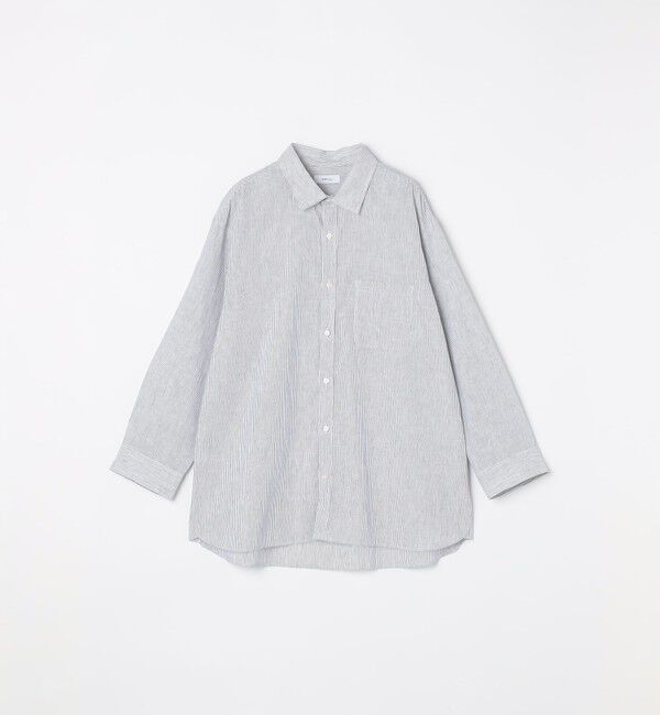 SHIPS any「SHIPS any: コットン/リネン ストライプ 7分袖 レギュラー シャツ◇◇」|シャツ・ブラウス|