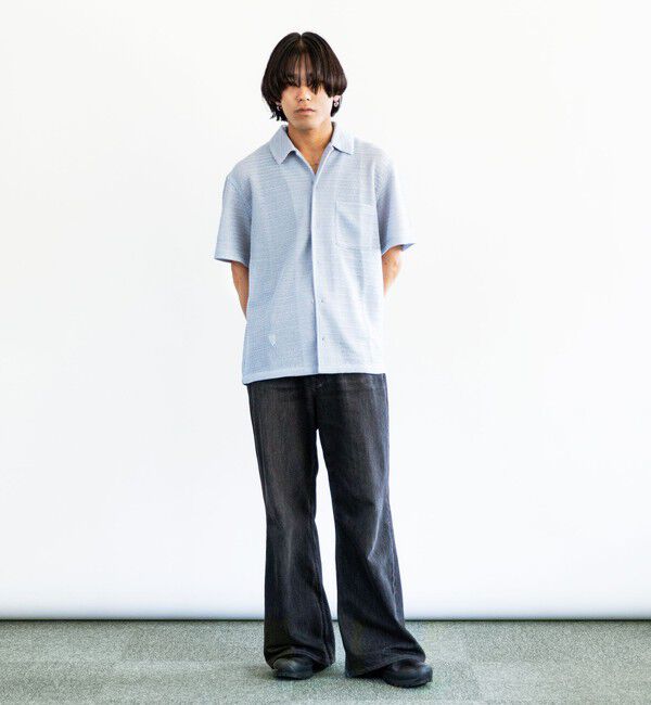 SHIPS「City Ambient Products: レギュラーカラー メッシュ シアー シャツ」|シャツ・ブラウス|