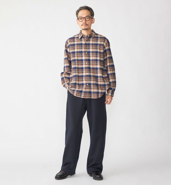 SHIPS「SHIPS: BEZ レギュラーカラー ネル チェック シャツ」|シャツ・ブラウス|