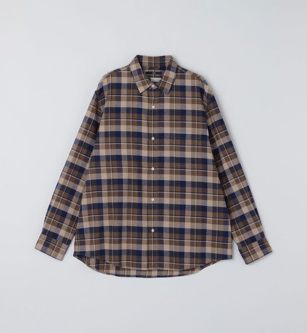 SHIPS「SHIPS: BEZ レギュラーカラー ネル チェック シャツ」|シャツ・ブラウス|