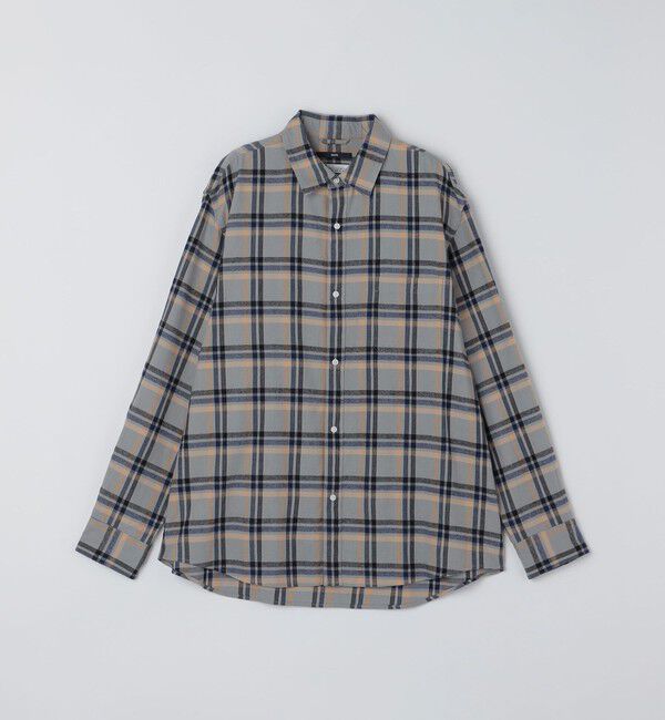 SHIPS「SHIPS: BEZ レギュラーカラー ネル チェック シャツ」|シャツ・ブラウス|