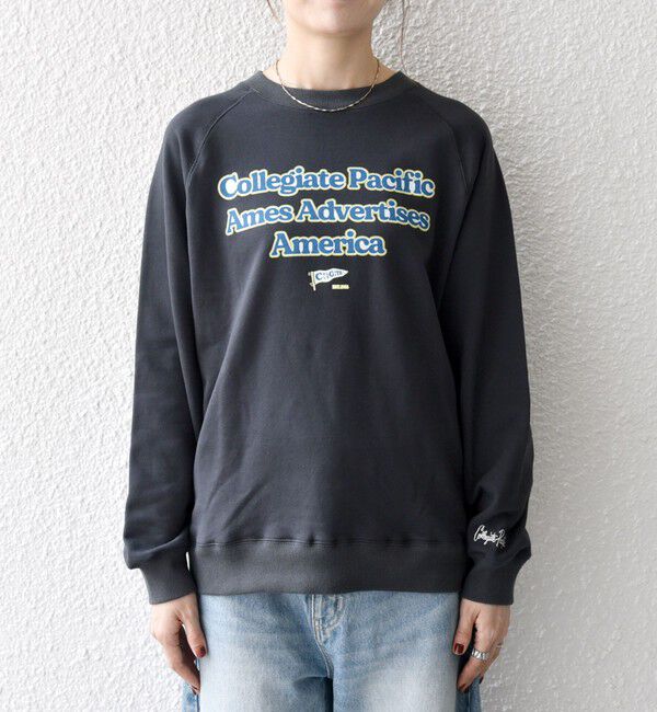 SHIPS any「【SHIPS any別注】Collegiate Pacific: ロゴ プリント ＆ 刺繍 スウェット 25AW」|スウェット・ジャージ|