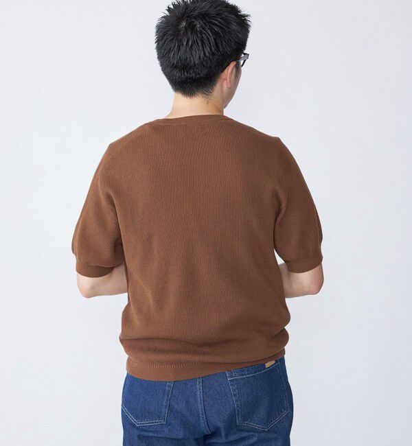 SHIPS「SHIPS: 奥山メリヤス ニット Tシャツ」|ニット・セーター|