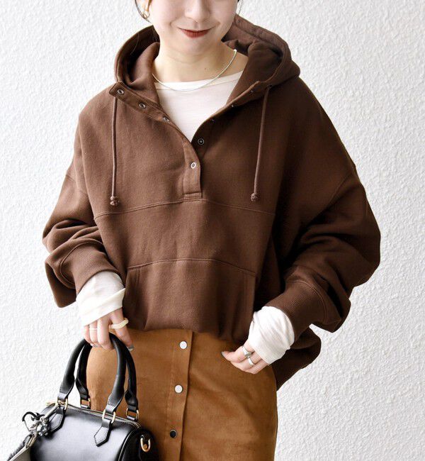 SHIPS any「SHIPS any:〈洗濯機可能〉USAコットン 裏起毛 フーディー ルーズ プルオーバー」|パーカー|