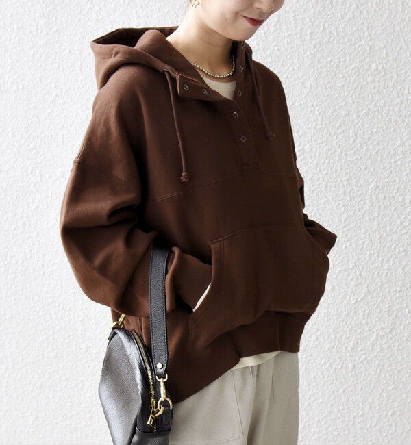 SHIPS any「SHIPS any:〈洗濯機可能〉USAコットン 裏起毛 フーディー ルーズ プルオーバー」|パーカー|