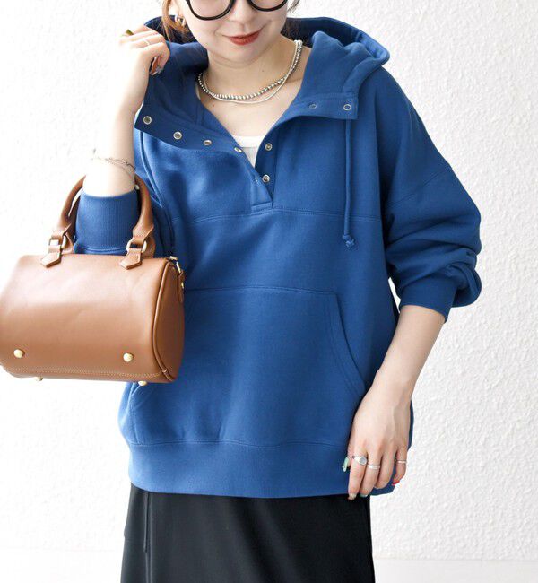 SHIPS any「SHIPS any:〈洗濯機可能〉USAコットン 裏起毛 フーディー ルーズ プルオーバー」|パーカー|