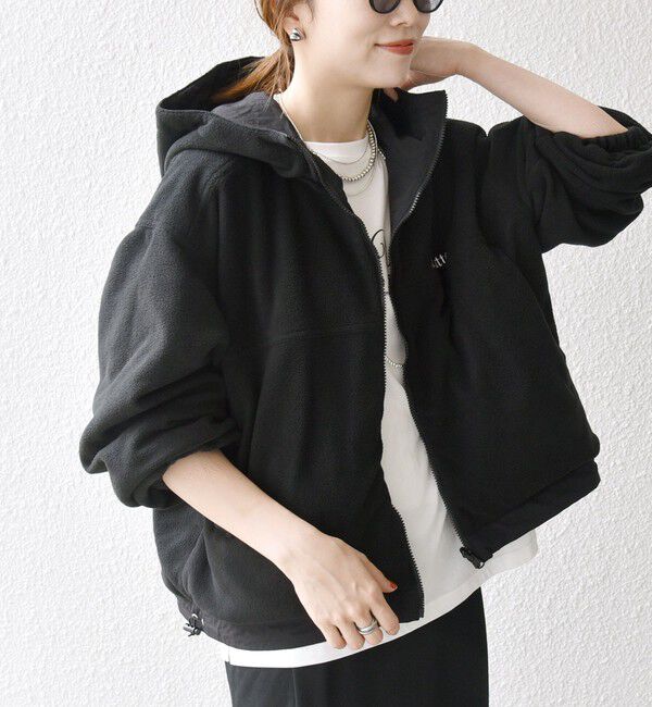 SHIPS any「【SHIPS any別注】La Hutte:〈洗濯機可能〉リバーシブル マウンテン パーカ」|ブルゾン・スタジャン|ブラック