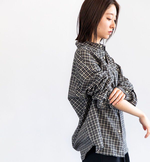 SHIPS「City Ambient Products: レギュラーカラー ボイル チェック シャツ」|シャツ・ブラウス|