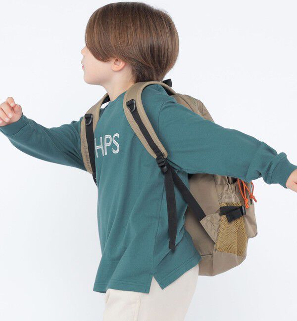 SHIPS KIDS「SHIPS KIDS:100～130cm/刺繍 ロゴ ロングスリーブ Tシャツ」|Tシャツ・カットソー|