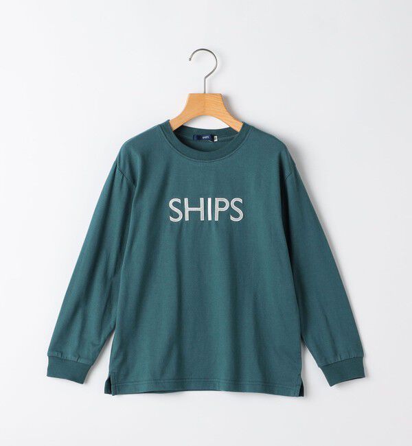 SHIPS KIDS「SHIPS KIDS:100～130cm/刺繍 ロゴ ロングスリーブ Tシャツ」|Tシャツ・カットソー|