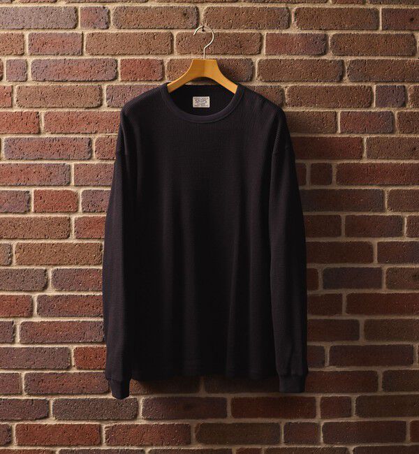 SHIPS「SHIPS: AUTHENTIC ベーシック ワッフル ロングスリーブ Tシャツ」|Tシャツ・カットソー|ブラック