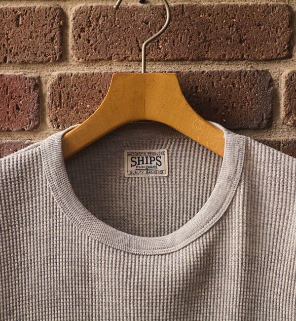 SHIPS「SHIPS: AUTHENTIC ベーシック ワッフル ロングスリーブ Tシャツ」|Tシャツ・カットソー|