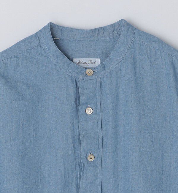 SHIPS「【SHIPS別注】Salvatore Piccolo: シャンブレー プルオーバー バンド シャツ」|シャツ・ブラウス|